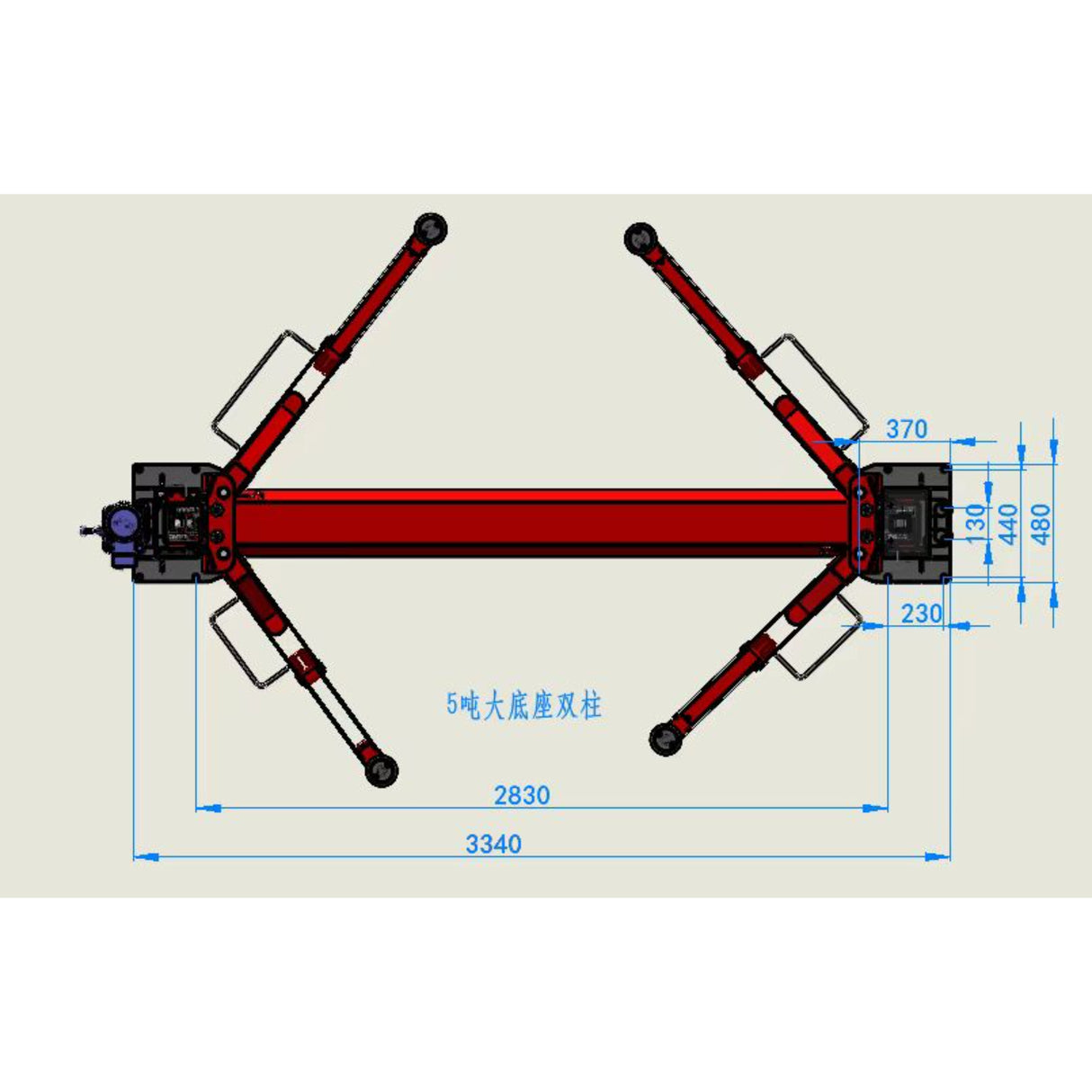 Katool KT-H120D 12000 lbs Two Post Car Lift