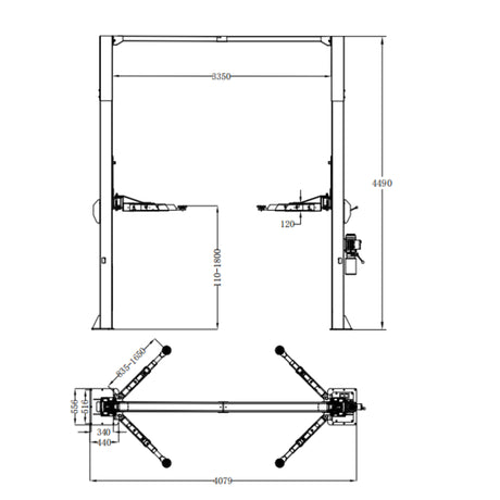 Katool KT-M150D 15000 lbs Two Post Car Lift