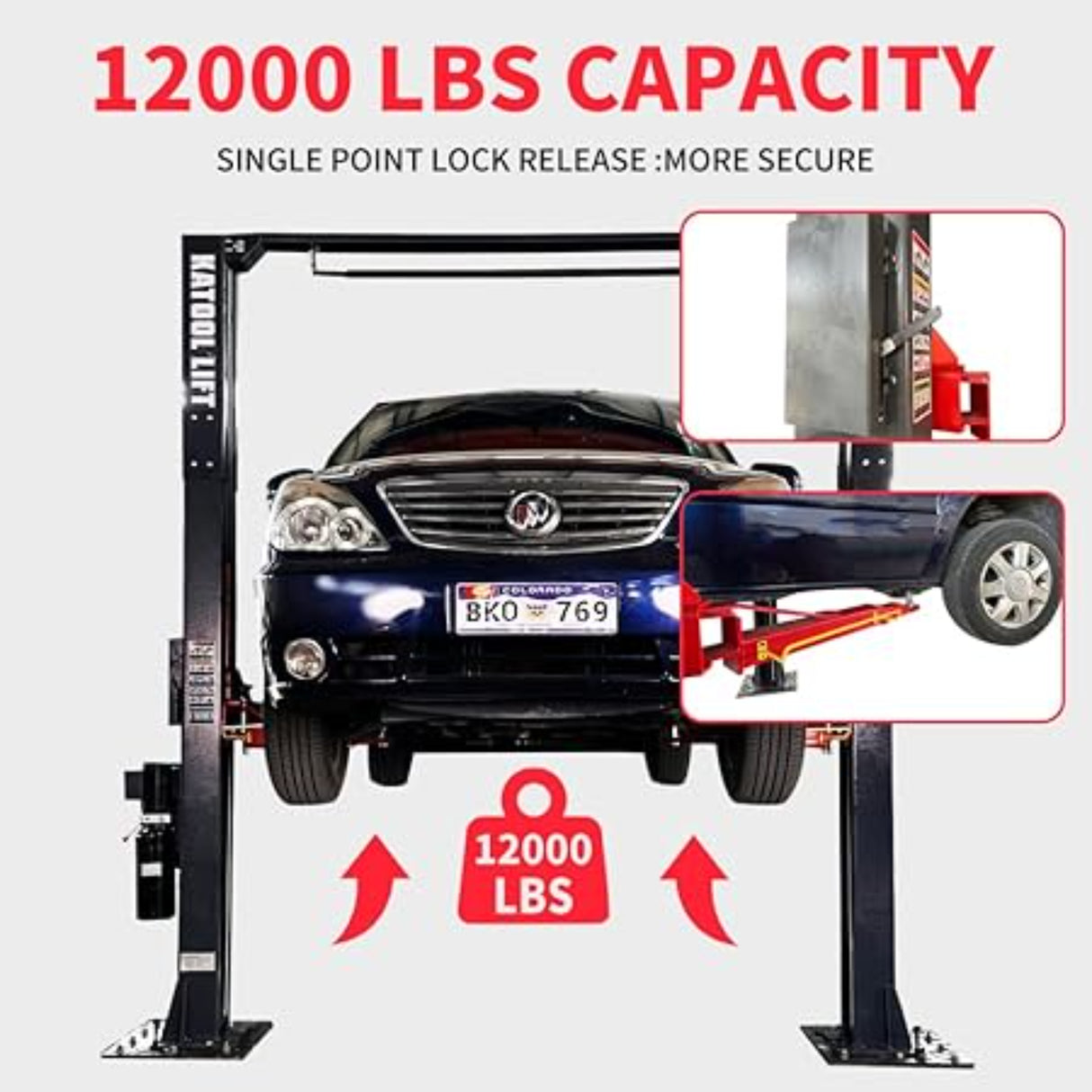 Katool KT-AM120SD 12000 lbs Two Post Car Lift