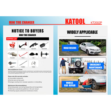Katool KT-2002 Manual Tire Changer