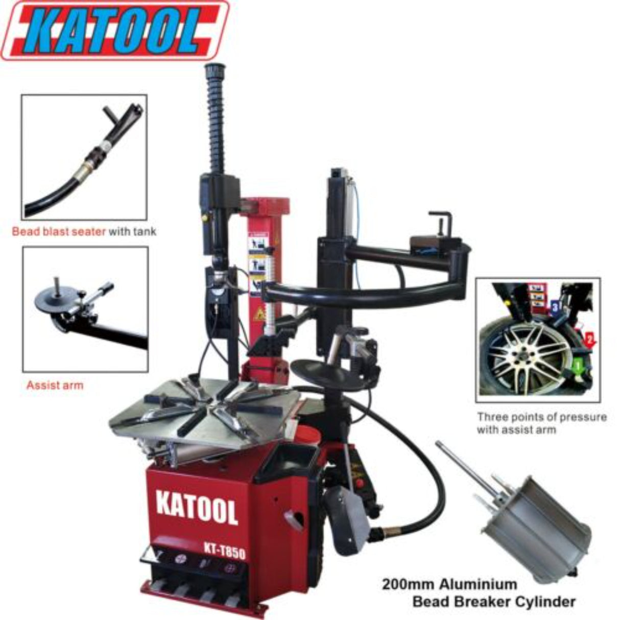 Katool KT-T850 Tire Changer & KT-B750 Wheel Balancer Combo
