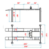 Katool KT-4H120X 12000 lbs Heavy Duty Four Post Car Lift