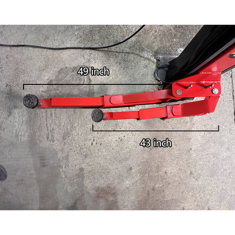 Katool KT-AS110D 11000 lbs Single Point Lock Release Two Post Asymmetrical Arm Car Lift