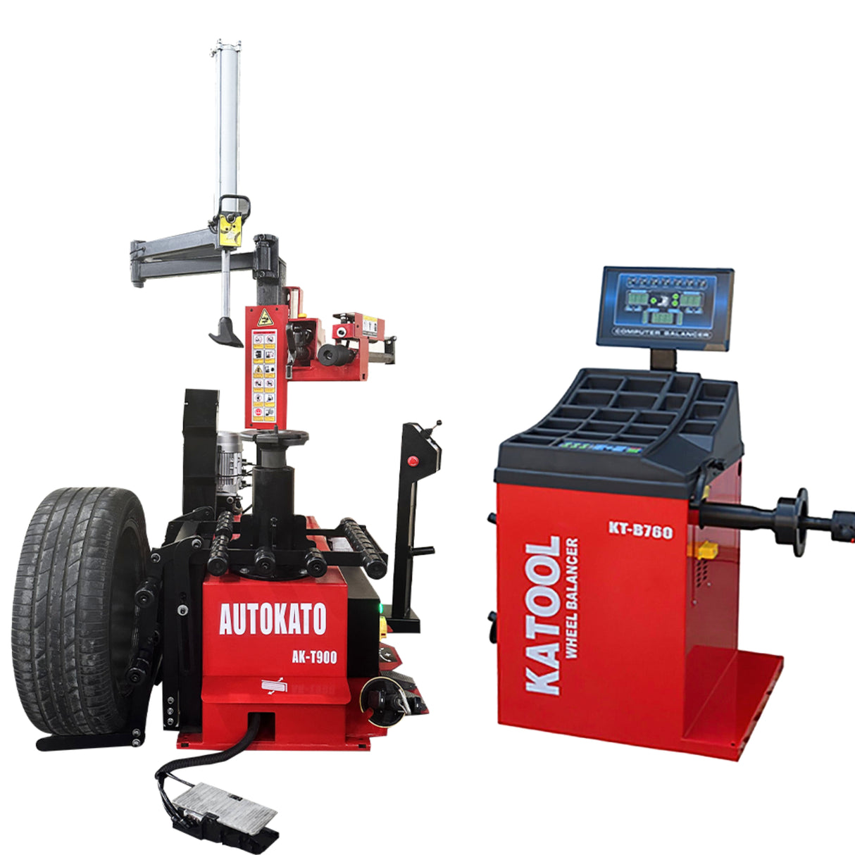 Katool AK-T900 Tire Changer & KT-B760 Wheel Balancer Combo