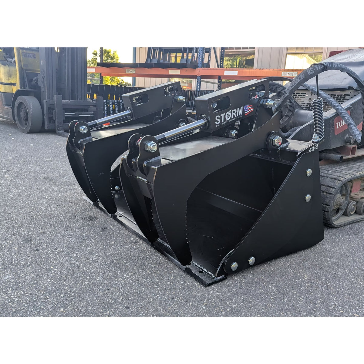 Glacier Attachments Storm 72" HD Grapple Bucket