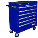 Homak H2Pro 36" 6-Drawer Roller Cabinet — Stainless Top, 100 lb Slides, 550 lb Casters
