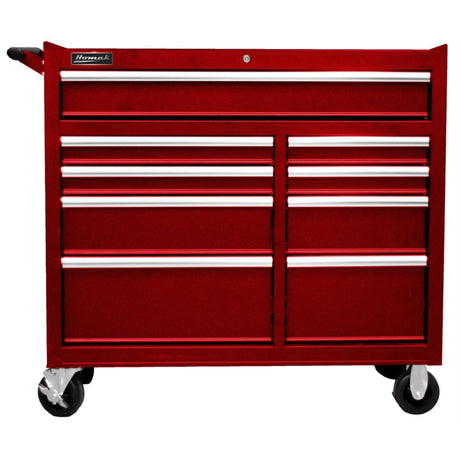 Homak 41" SE 9-Drawer Roller Cabinet — 20-Gauge Steel, Pullback Slides, Anti-Scratch Finish