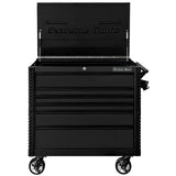 Extreme Tools 41in 6-Drawer Flip Top Deluxe Tool Cart with Bumpers, Matte Black