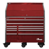 Homak HXL Pro 30" Deep 18-Drawer Roller Cabinet & Top Hutch Combo — 265 lb Slides, 900 lb Casters