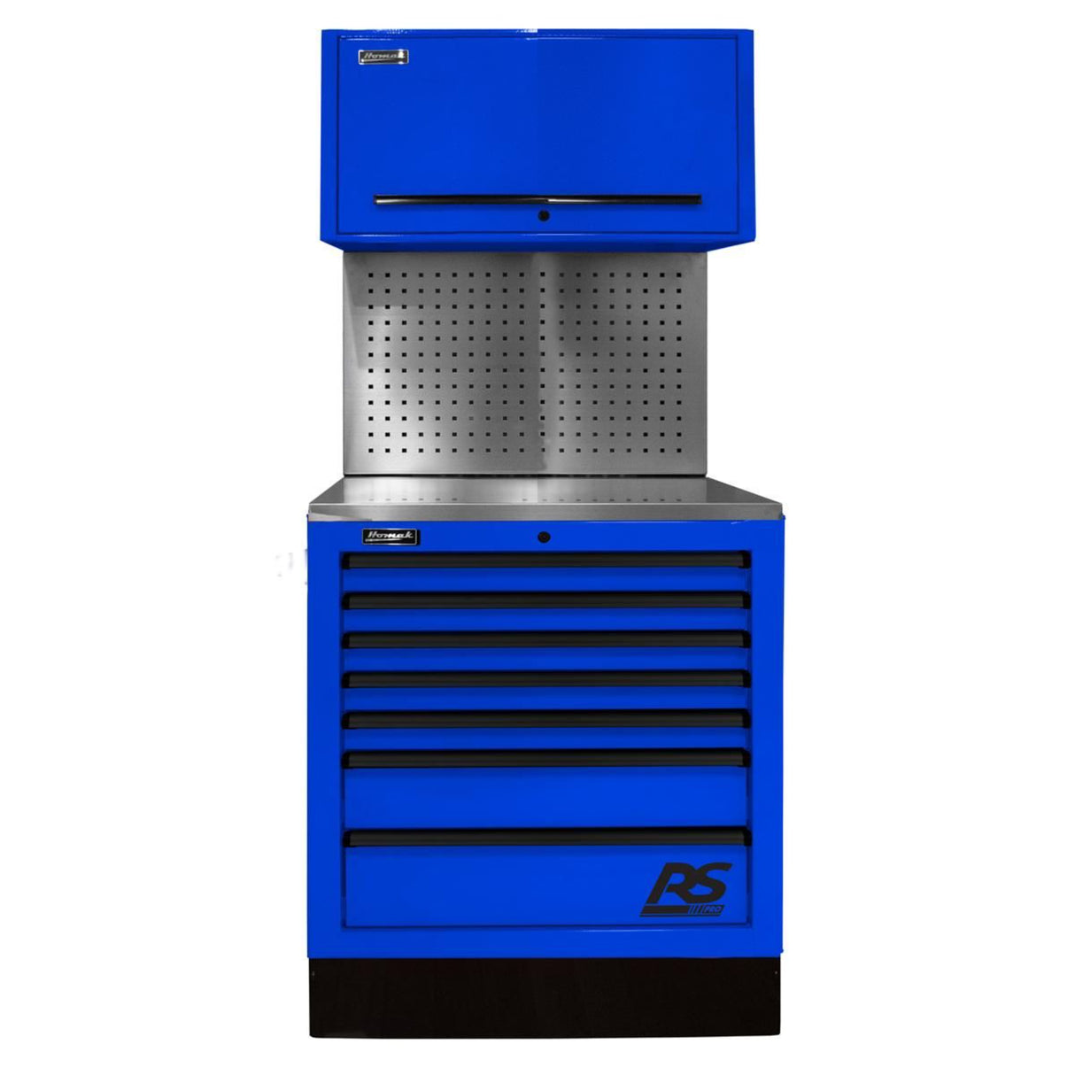 Homak 36" CTS Centralized Tool Storage Set — 7-Drawer Roller Cabinet, Canopy & Toolboard Backsplash