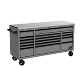Homak RS Pro 72" Roller Cabinet — 16 Drawer, Stainless Steel Top