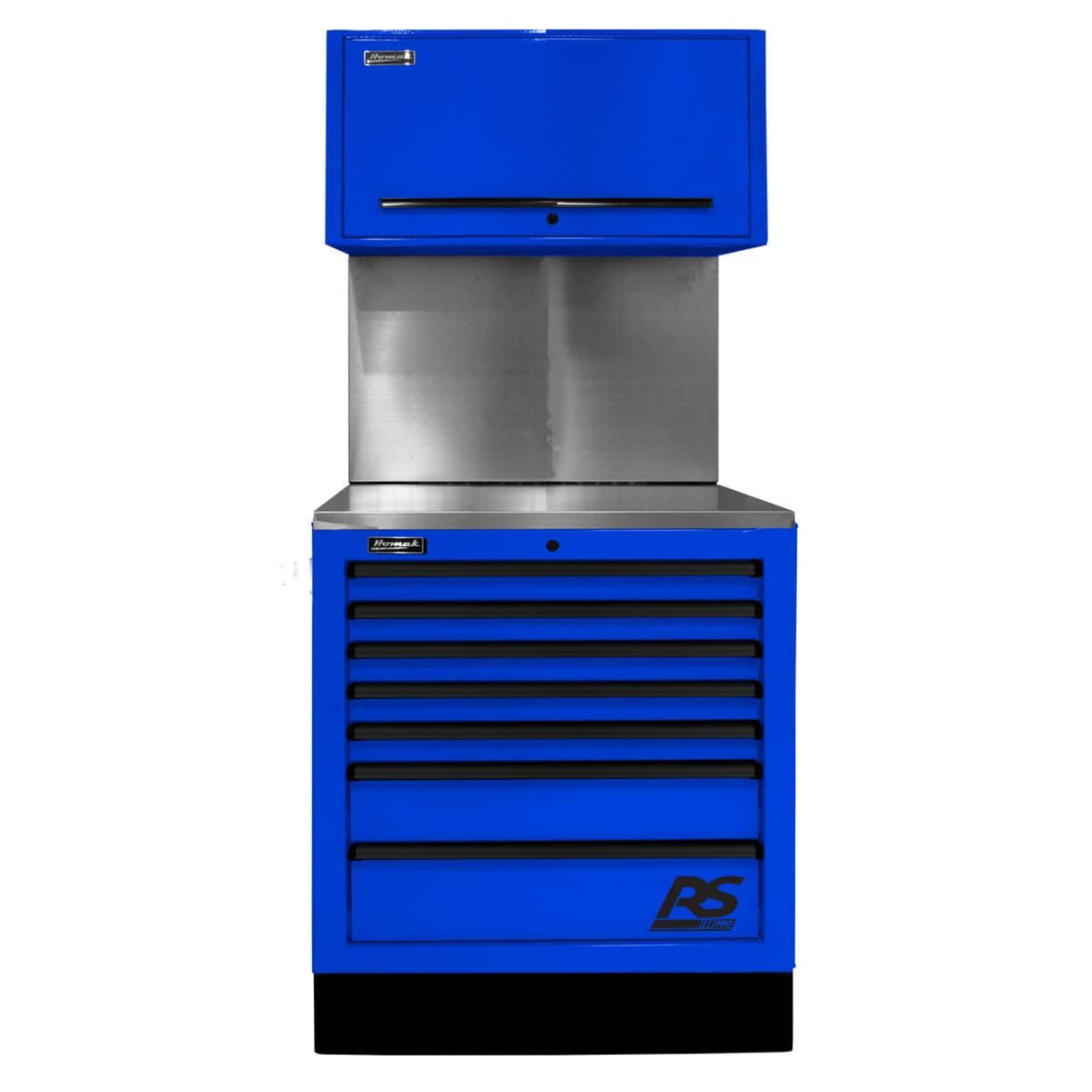 Homak 36" CTS Centralized Tool Storage Set — 7-Drawer Roller Cabinet, Canopy & Solid Backsplash