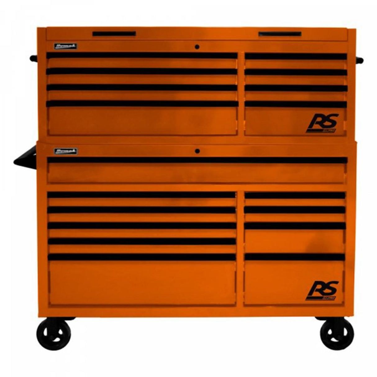 Homak 54" RS Pro 18-Drawer Top Chest & Roller Cabinet Combo — Orange