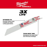 Milwaukee 12 in. 18 TPI Thin Kerf SAWZALL Blades (50 Pack)