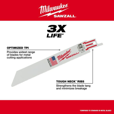 Milwaukee 12 in. 18 TPI Thin Kerf SAWZALL Blades (50 Pack)