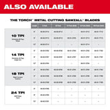 Milwaukee 12 in. 18 TPI Thin Kerf SAWZALL Blades (50 Pack)
