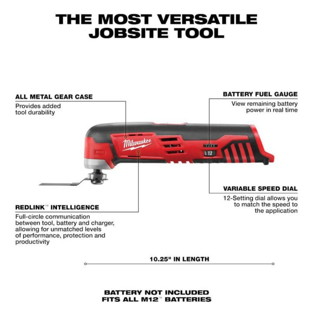 Milwaukee M12 Cordless Lithium Ion Multi Tool (Bare Tool)