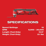 Milwaukee M12 Cordless Lithium Ion Multi Tool (Bare Tool)