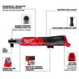 Milwaukee M12 FUEL 1/2 Inch Ratchet (Bare Tool)