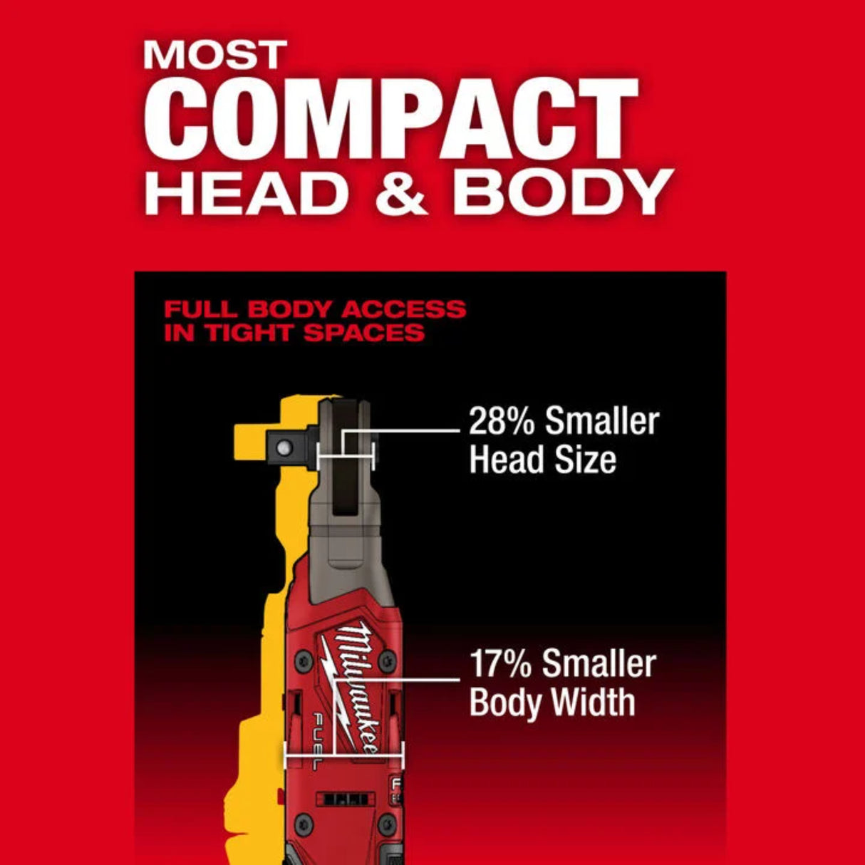 Milwaukee M12 FUEL 1/2 Inch Ratchet (Bare Tool)
