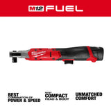Milwaukee M12 FUEL 1/2 Inch Ratchet Kit