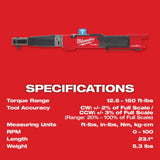 Milwaukee M12 FUEL 1/2inch Digital Torque Wrench with ONE-KEY (Bare Tool)