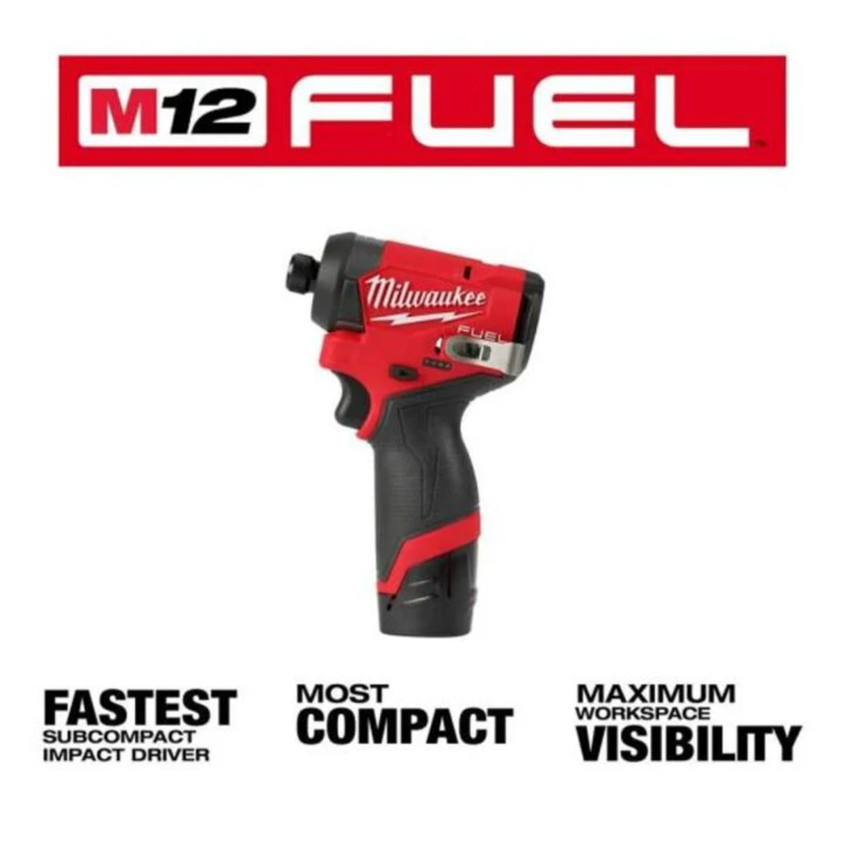 Milwaukee M12 FUEL 1/4 Inch Hex Impact Driver Kit