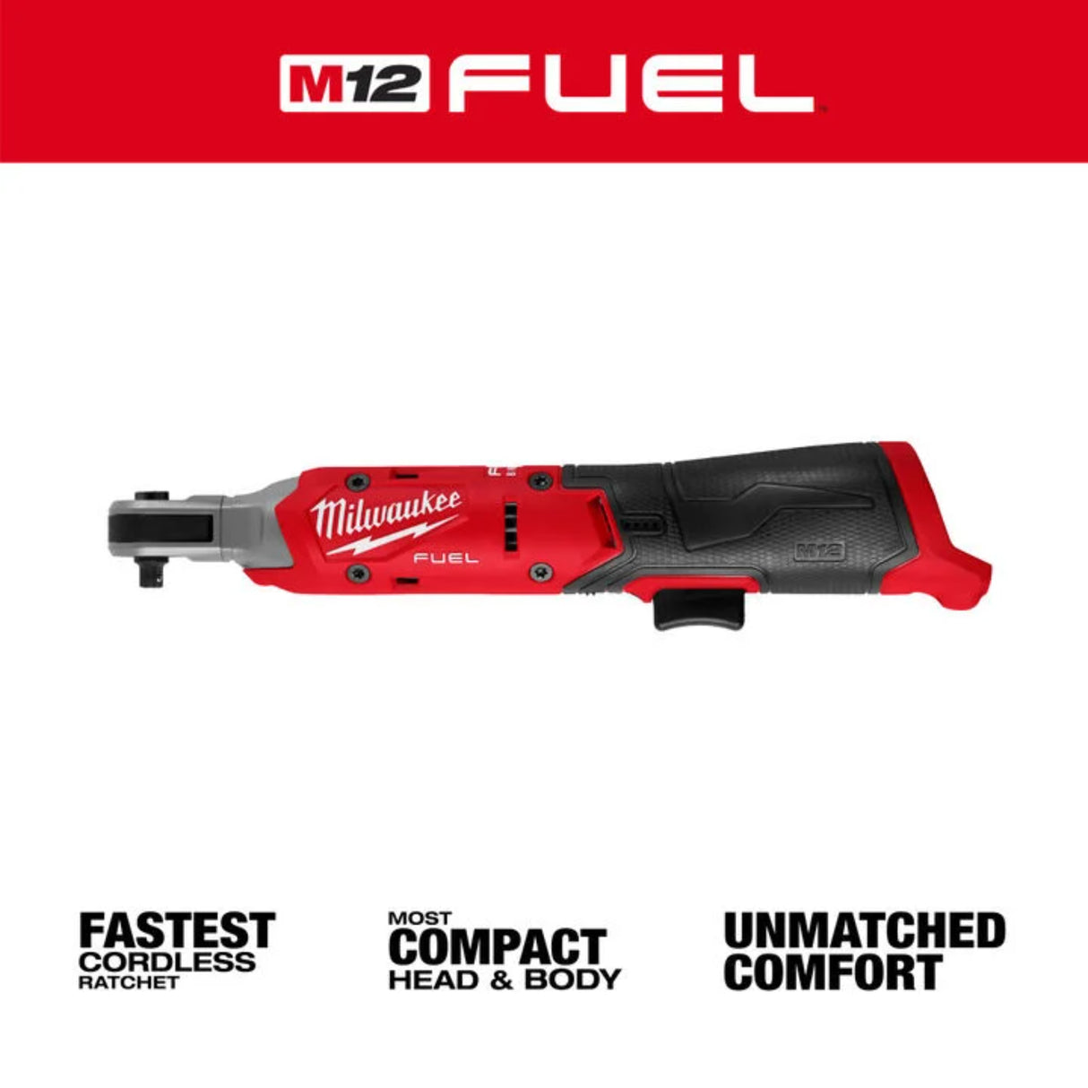 Milwaukee M12 FUEL 1/4 Inch Ratchet (Bare Tool)