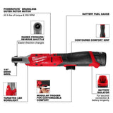 Milwaukee M12 FUEL 1/4 Inch Ratchet Kit