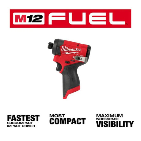 Milwaukee M12 FUEL 1/4inch Hex Impact Driver (Bare Tool)