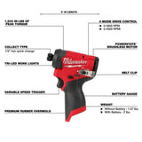Milwaukee M12 FUEL 1/4inch Hex Impact Driver (Bare Tool)