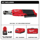 Milwaukee M12 FUEL 1/4inch High Speed Ratchet Kit