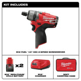 Milwaukee M12 FUEL 2SPD Screwdriver Kit