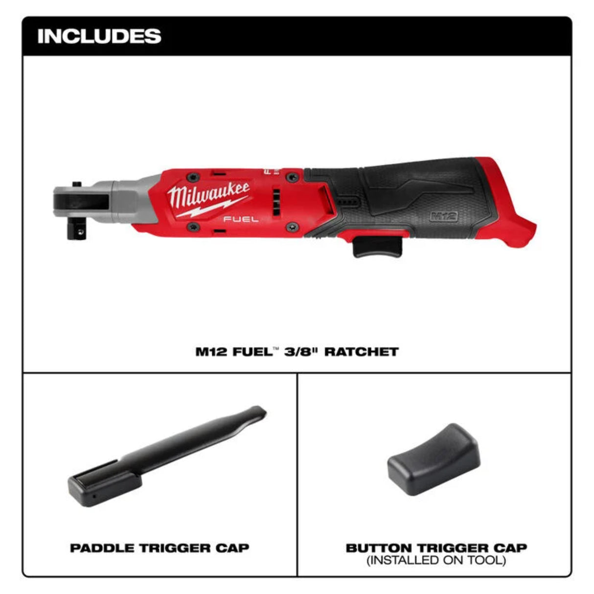 Milwaukee M12 FUEL 3/8 Inch Ratchet (Bare Tool)