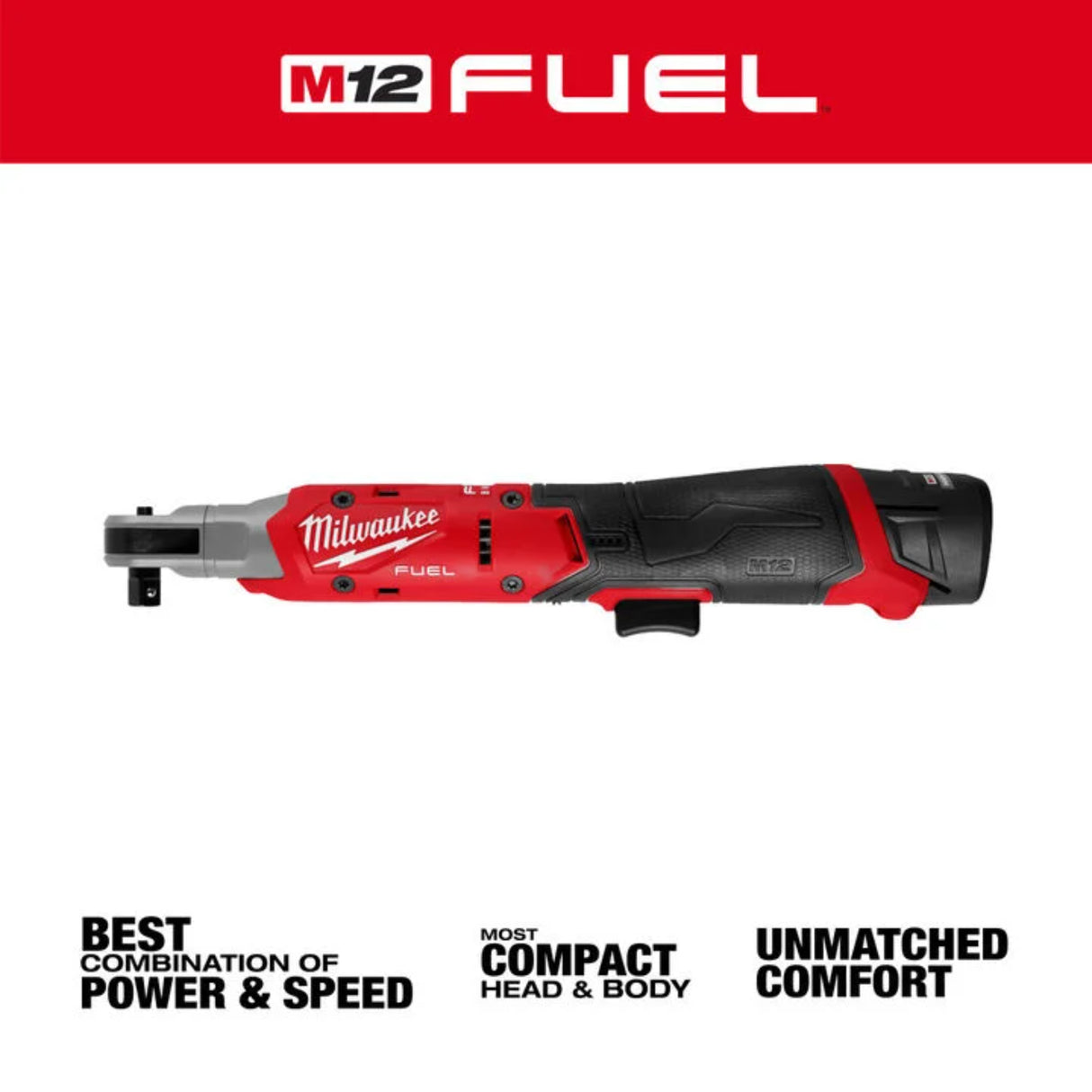 Milwaukee M12 FUEL 3/8 Inch Ratchet Kit