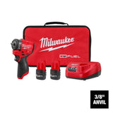 Milwaukee M12 FUEL 3/8 Inch Subcompact Impact Wrench with Friction Ring Kit