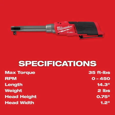 Milwaukee M12 FUEL 3/8inch Extended Reach High Speed Ratchet (Bare Tool)