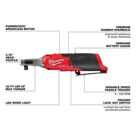 Milwaukee M12 FUEL 3/8inch High Speed Ratchet (Bare Tool)