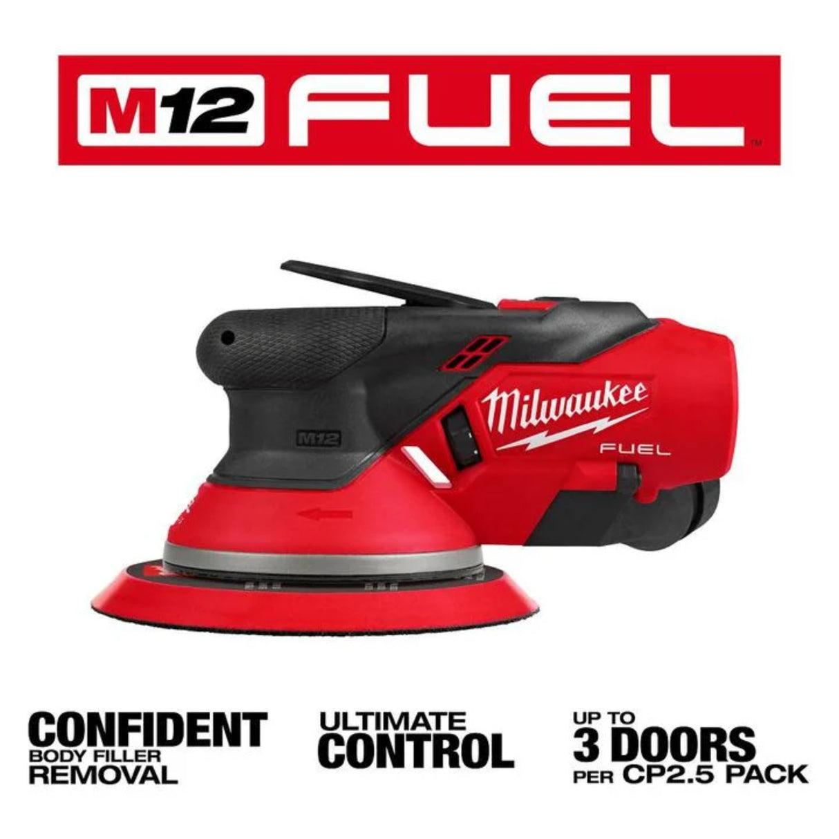 Milwaukee M12 FUEL 6 Inch Random Orbital Sander, 3/16 Inch (Bare Tool)