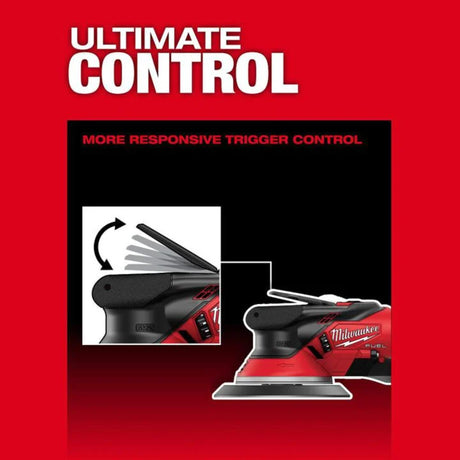 Milwaukee M12 FUEL 6 Inch Random Orbital Sander Kit, 3/32 Inch