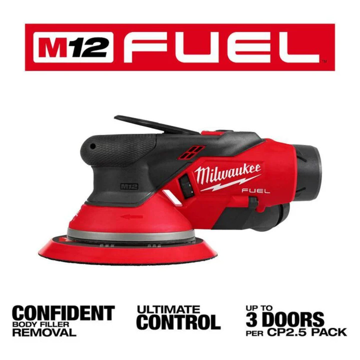 Milwaukee M12 FUEL 6" Random Orbital Sander Kit (3/16")