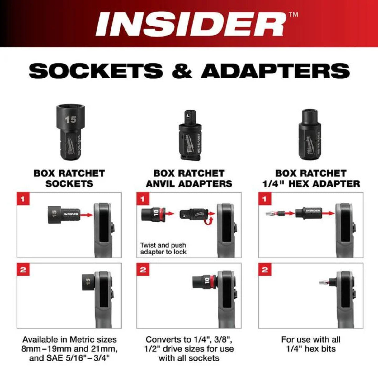 Milwaukee M12 FUEL INSIDER Extended Reach Box Ratchet (Bare Tool)
