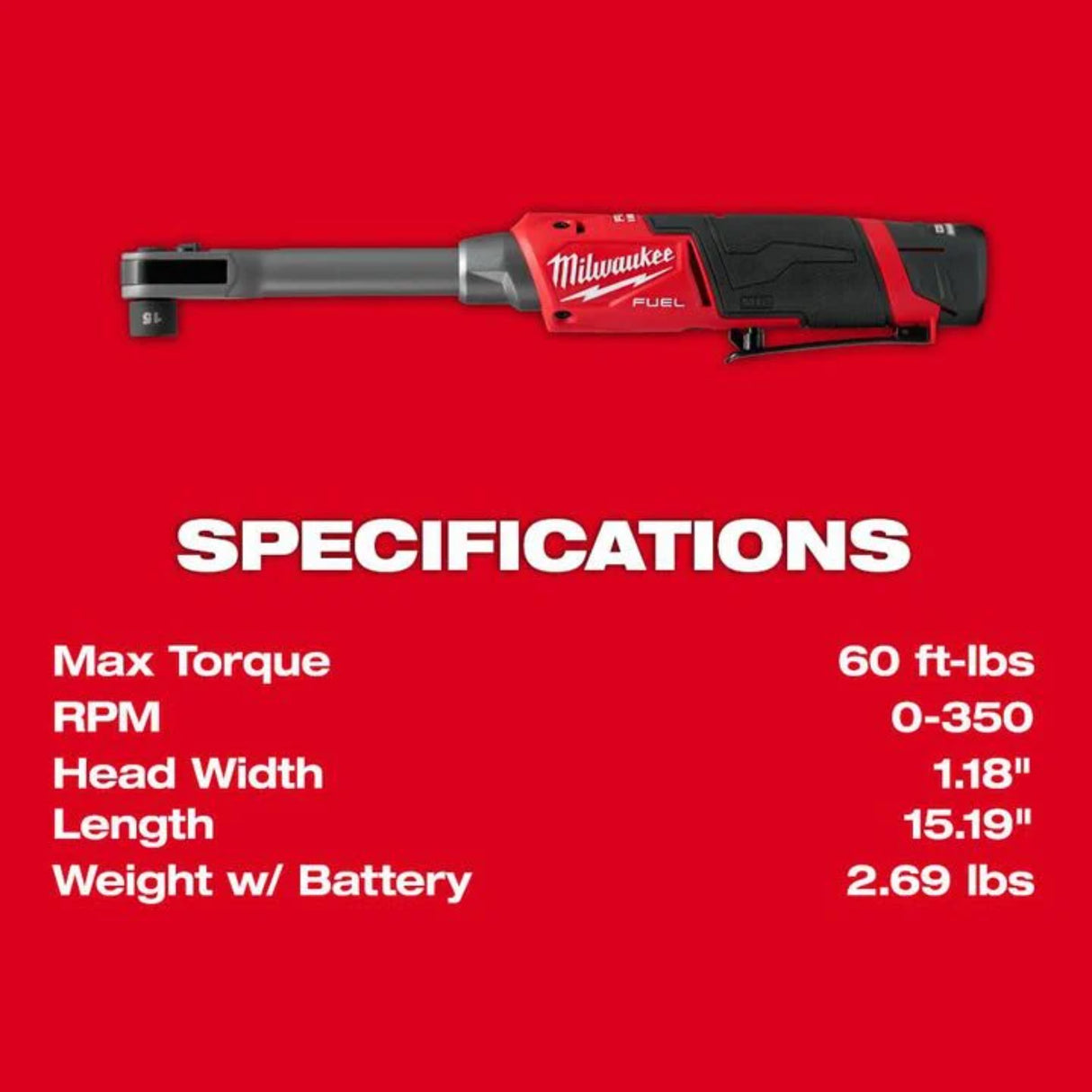 Milwaukee M12 FUEL INSIDER Extended Reach Box Ratchet Kit