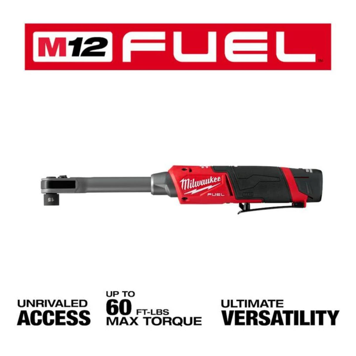 Milwaukee M12 FUEL INSIDER Extended Reach Box Ratchet Kit