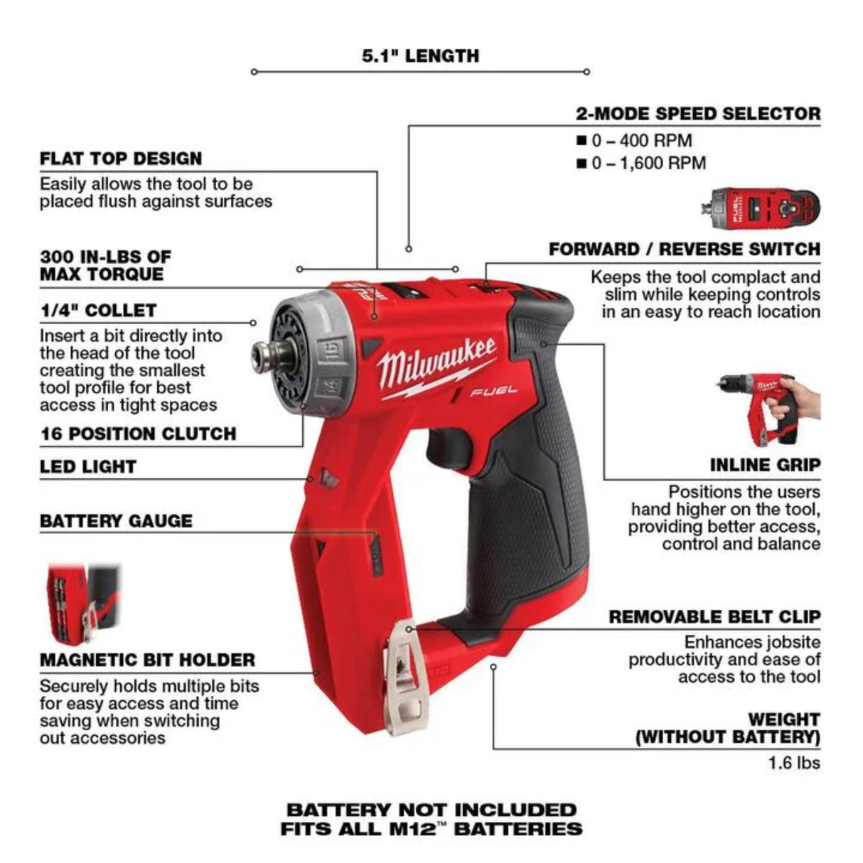 Milwaukee M12 FUEL Installation Drill/Driver (Bare Tool)