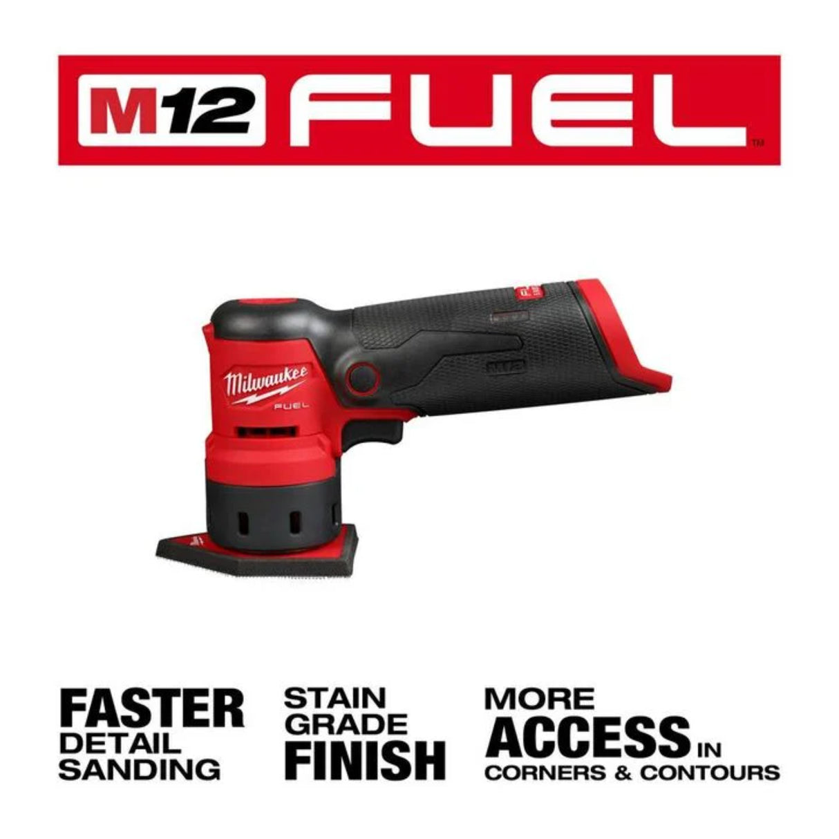 Milwaukee M12 FUEL Orbital Detail Sander (Bare Tool)