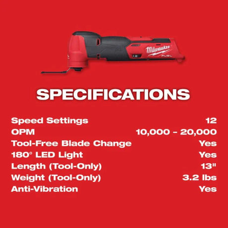 Milwaukee M12 FUEL Oscillating Multi-Tool (Bare Tool)