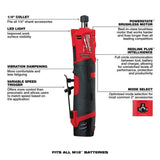 Milwaukee M12 FUEL Straight Die Grinder 2 Battery Kit