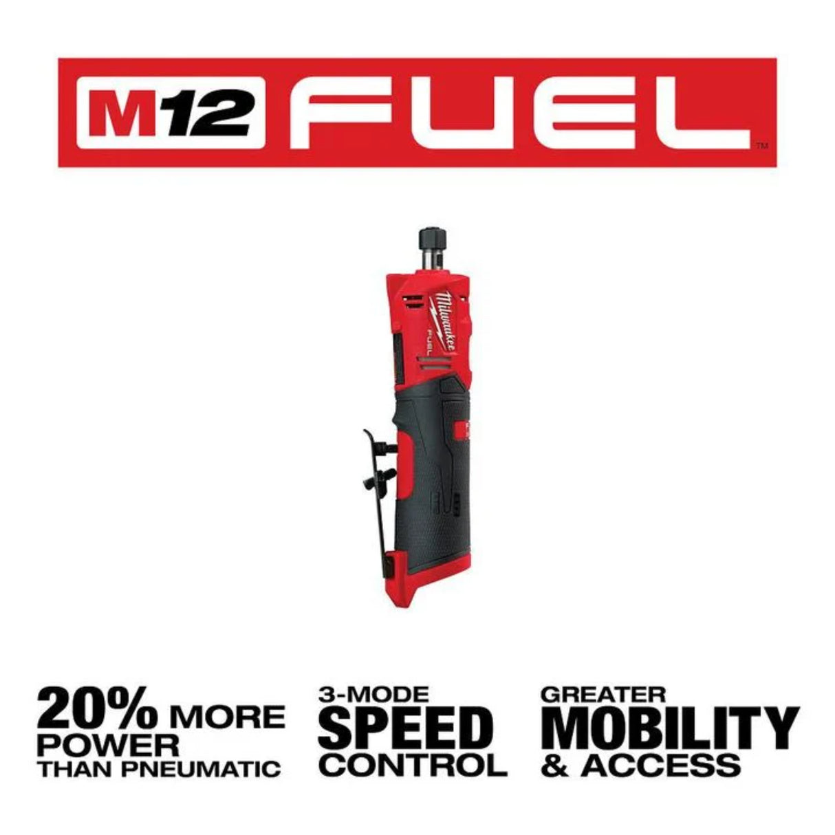 Milwaukee M12 FUEL Straight Die Grinder (Bare Tool)