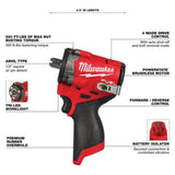 Milwaukee M12 FUEL Stubby 1/2 Inch Impact Wrench with Pin Detent (Bare Tool)